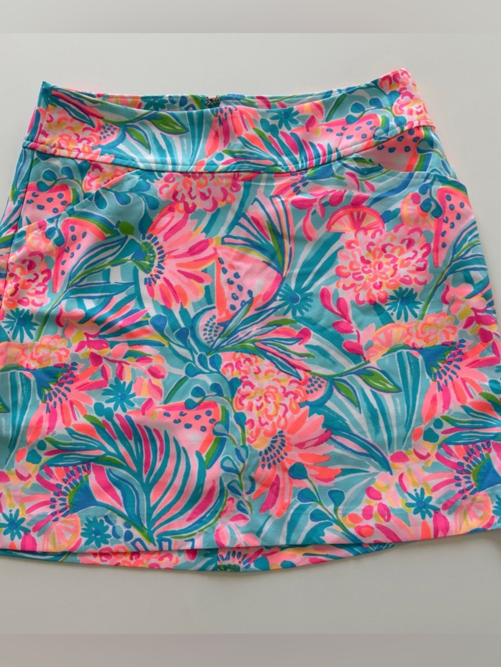 Lilly Pulitzer Tropical Floral Mini Skirt - Pink & Teal & Blue - Picture 2 of 9